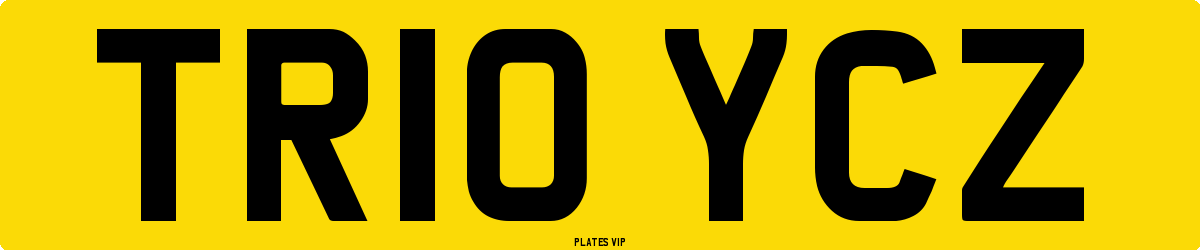 TR10 YCZ Number Plate