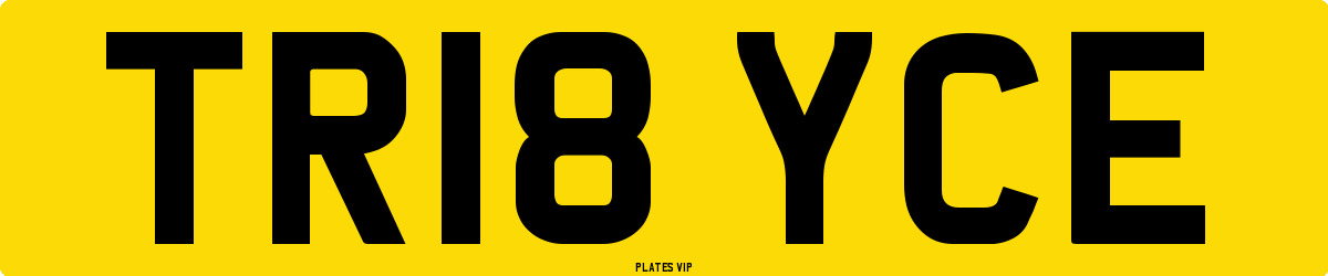 TR18 YCE Number Plate