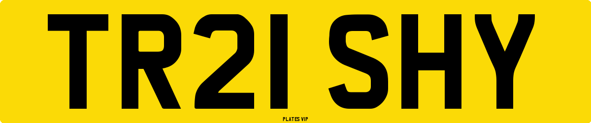TR21 SHY Number Plate