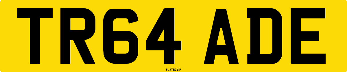 TR64 ADE Number Plate
