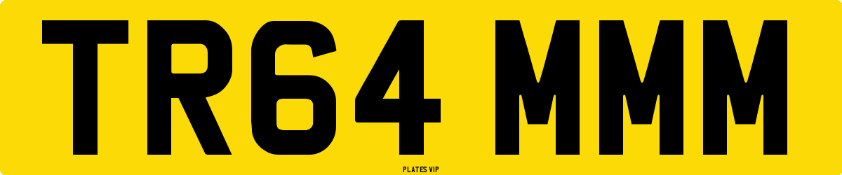 TR64 MMM Number Plate