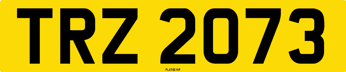 TRZ 2073 Number Plate