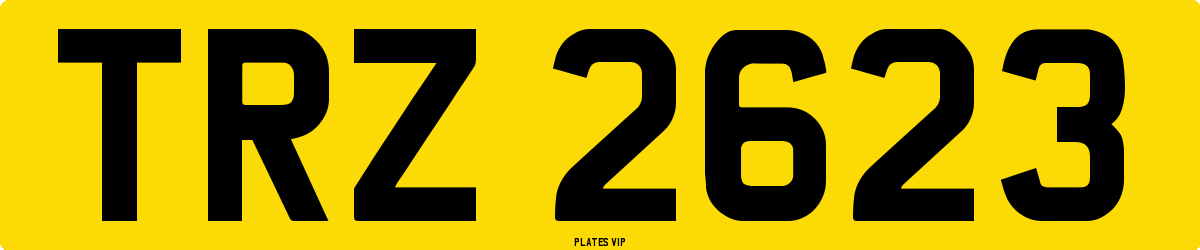 TRZ 2623 Number Plate