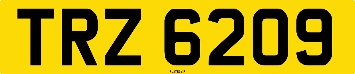TRZ 6209 Number Plate