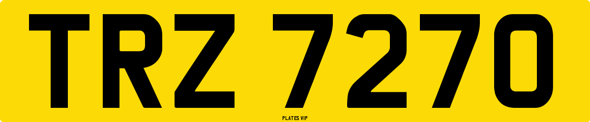 TRZ 7270 Number Plate