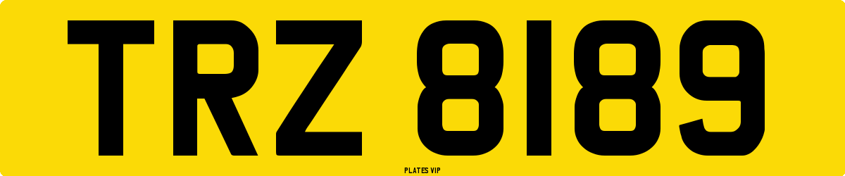 TRZ 8189 Number Plate