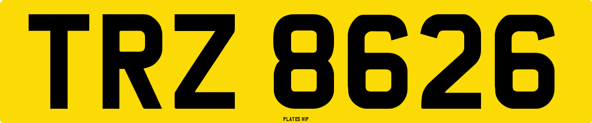 TRZ 8626 Number Plate