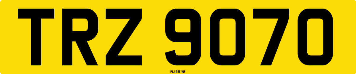 TRZ 9070 Number Plate