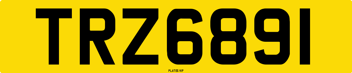 TRZ6891 Number Plate