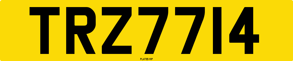 TRZ7714 Number Plate