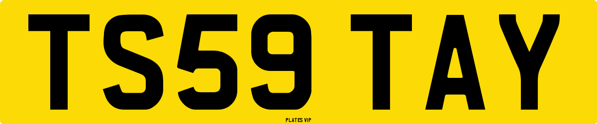 TS59 TAY Number Plate