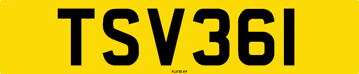 TSV361 Number Plate