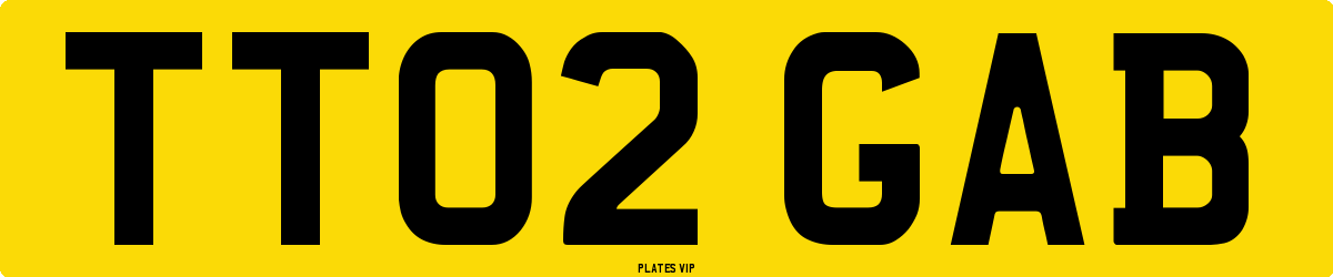 TT02 GAB Number Plate