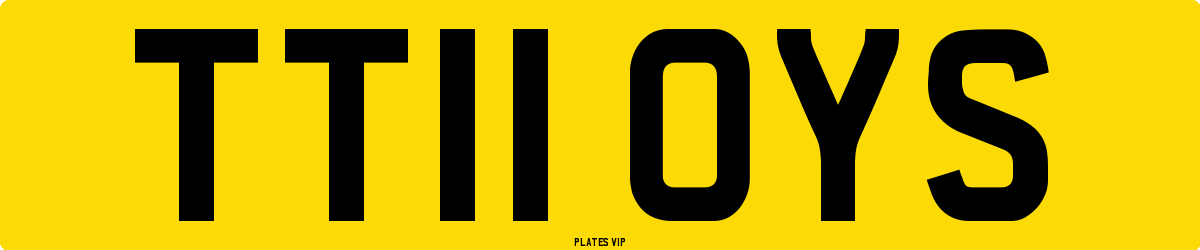 TT11 OYS Number Plate