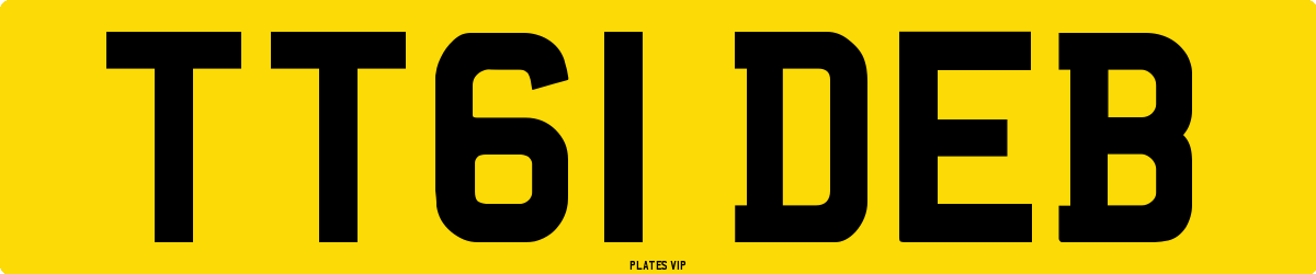 TT61 DEB Number Plate