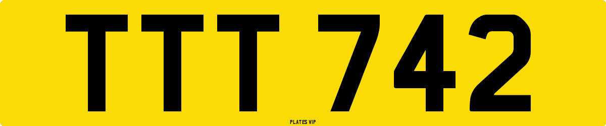 TTT 742 Number Plate