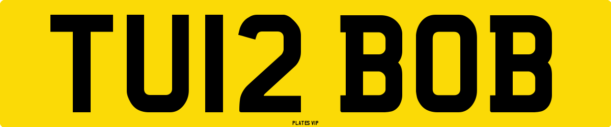TU12 BOB Number Plate
