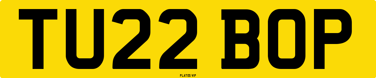 TU22 BOP Number Plate