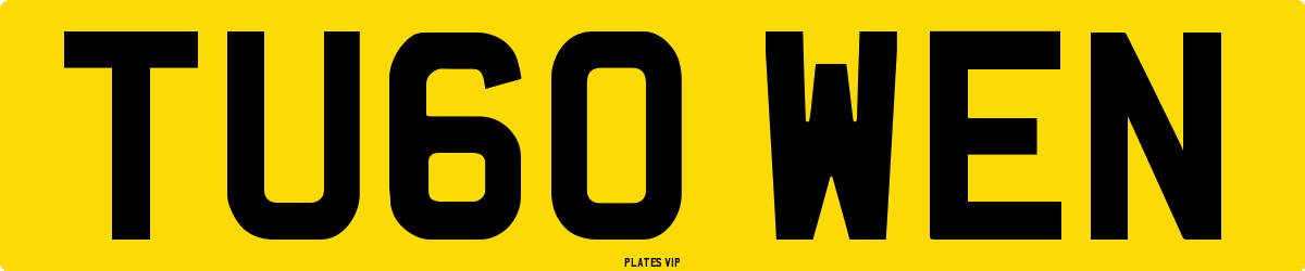 TU60 WEN Number Plate