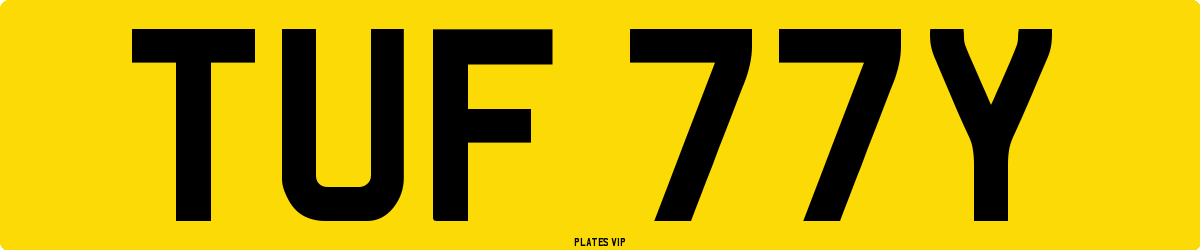 TUF 77Y Number Plate