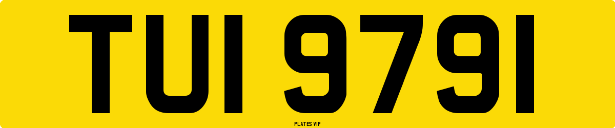 TUI 9791 Number Plate