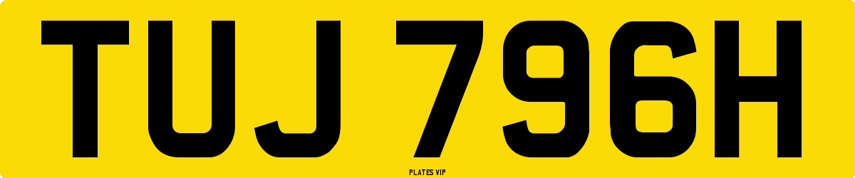TUJ 796H Number Plate