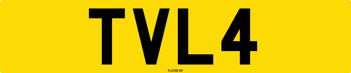 TVL4 Number Plate