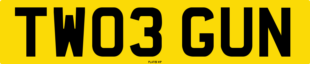 TW03 GUN Number Plate