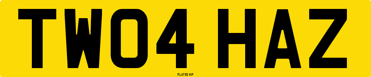 TW04 HAZ Number Plate