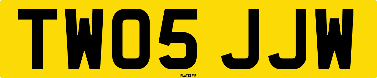 TW05 JJW Number Plate