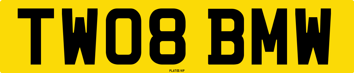 TW08 BMW Number Plate