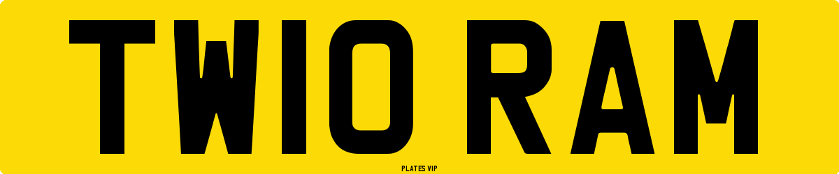 TW10 RAM Number Plate