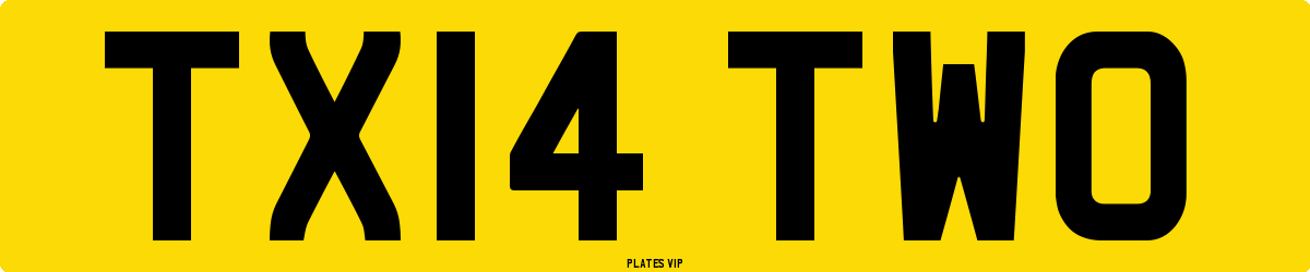 TX14 TWO Number Plate