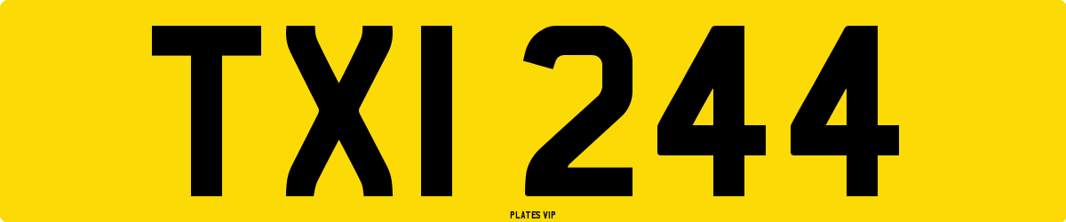 TXI 244 Number Plate