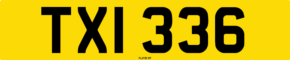 TXI 336 Number Plate