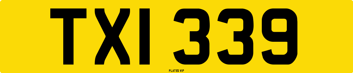 TXI 339 Number Plate