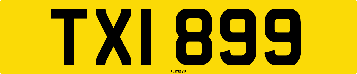 TXI 899 Number Plate