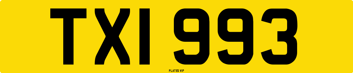 TXI 993 Number Plate