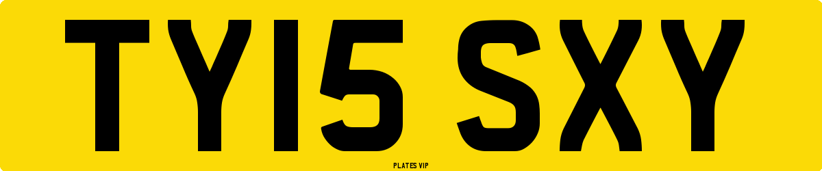 TY15 SXY Number Plate