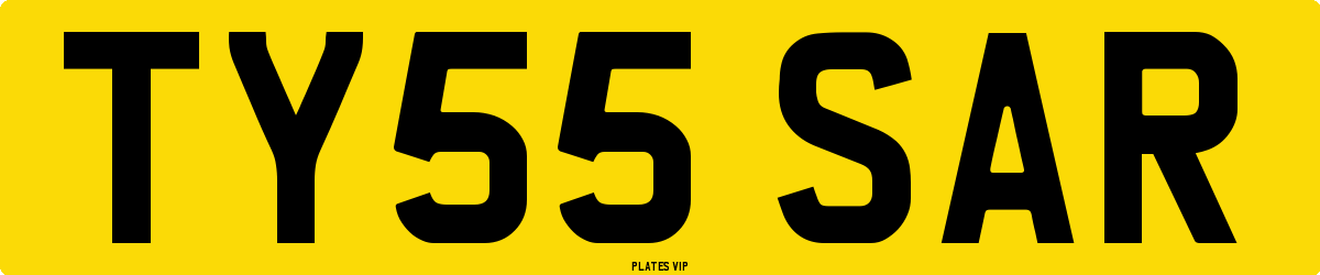 TY55 SAR Number Plate