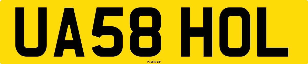 UA58 HOL Number Plate
