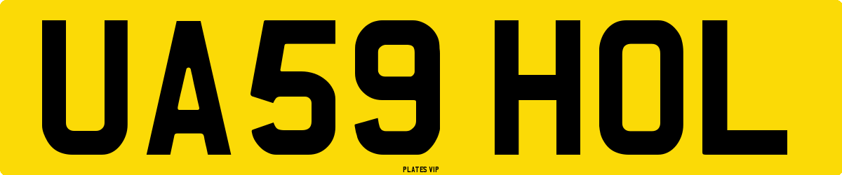 UA59 HOL Number Plate