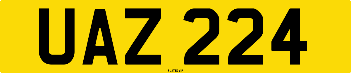 UAZ 224 Number Plate