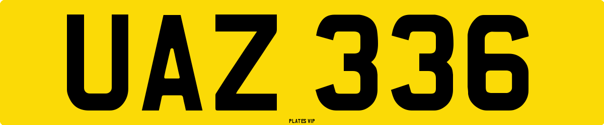 UAZ 336 Number Plate