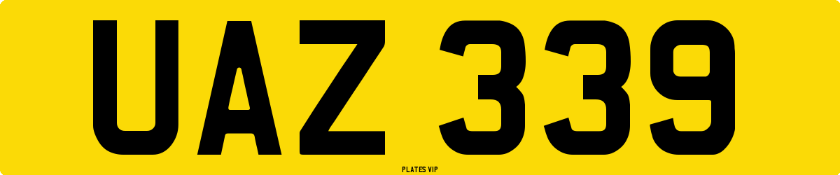 UAZ 339 Number Plate