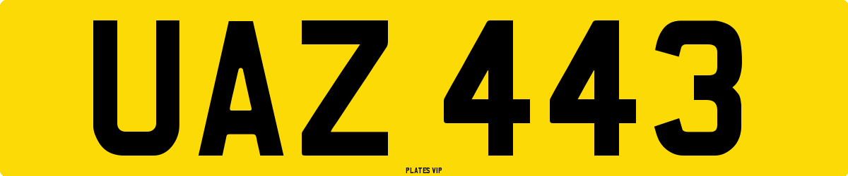 UAZ 443 Number Plate