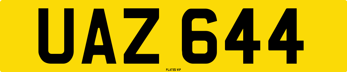 UAZ 644 Number Plate