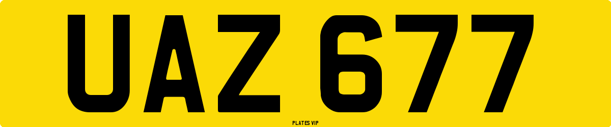 UAZ 677 Number Plate