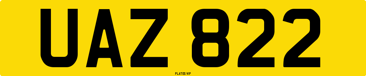 UAZ 822 Number Plate
