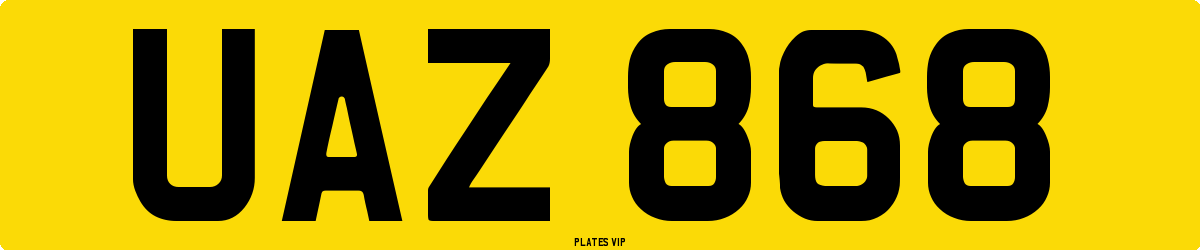 UAZ 868 Number Plate